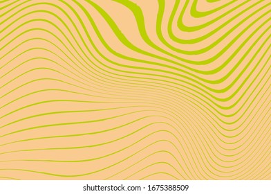 Beautiful pattern with wavy lines. Wallpaper background. Modern abstract geometric striped backgdrop. Abstract green wave background design. Beautiful vector pattern.