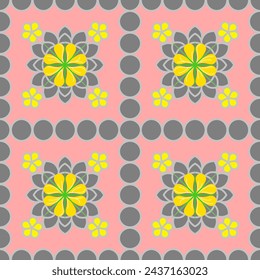 The beautiful pattern yellow flower
