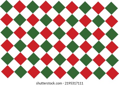 Beautiful patterned background for decorative plaid, argyle cloth, red green gingham.