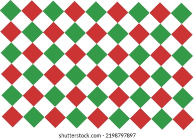 Hermoso fondo estampado para el revestimiento decorativo, tela de argyle, gingham verde rojo.