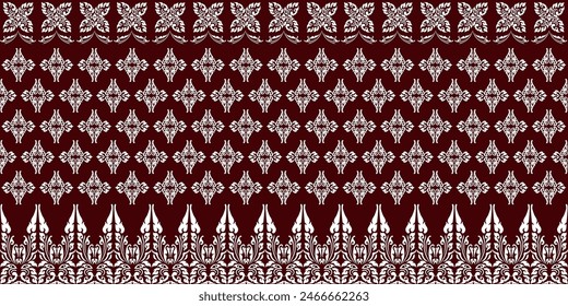 Beautiful patterns, simple and elegant, Thai style, unique, can be creative in many ways. such as pillowcases, curtains, tablecloths
