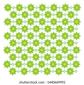 Beautiful Pattren motif Green and Yellow