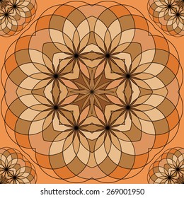Beautiful peach color seamless pattern .