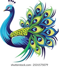 Beautiful Peacock Illustrator Creation. You can use this for your logo or any other reason
