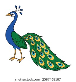 Beautiful peacock vector design art