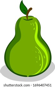 Beautiful pear, illustration, vector on white background