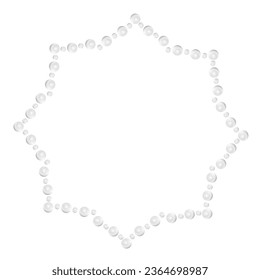 beautiful pearl gem round frame border