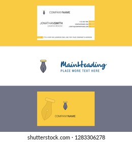 Beautiful Pen Logo and business card. vertical Design Vector