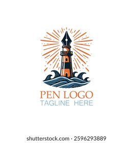 A beautiful pen logo design
