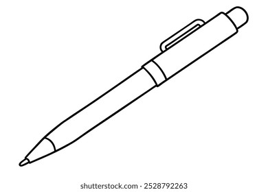 A beautiful pen vector art in white background illustration.