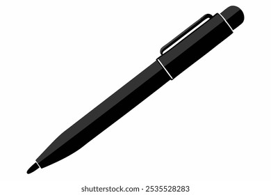 A beautiful pen vector art in white background illustration.