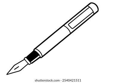 A beautiful pen vector art in white background illustration.