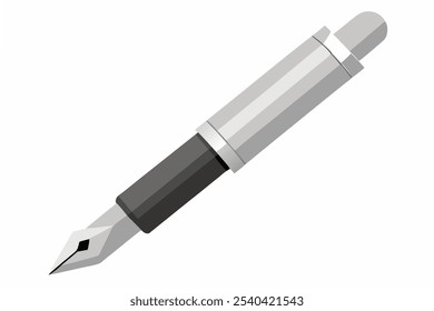 A beautiful pen vector art in white background illustration.