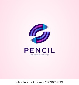 Beautiful Pencil Logo Design 