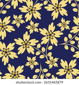 Beautiful Peonies. Seamless floral pattern. Flower Vintage background. Vector illustration. Gold foil and deep green. Template for textiles, wallpaper, paper.