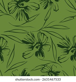 Hermosas Peonías. Patrón floral sin fisuras. Fondo de Antiguas de flores. Ilustración vectorial. Lámina de oro y verde intenso. Plantilla para textiles, Fondo de pantalla, papel.