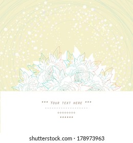 Beautiful peony. Hand drawn vector illustration.
