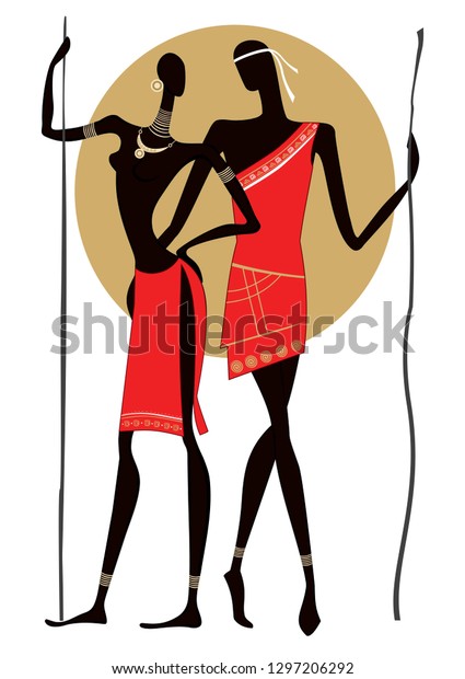 Beautiful People Africa Stock Vector (Royalty Free) 1297206292 ...