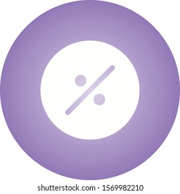 Beautiful Percentage Glyph Vector Icon