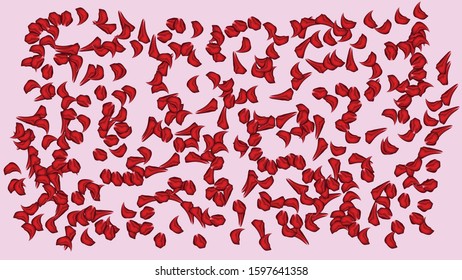 beautiful a lot of petals rose background design template for wallpaper, banner, greeting card, and printing