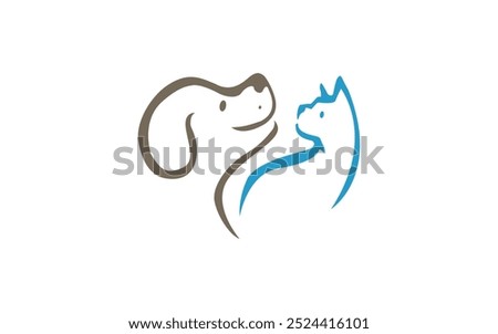 Beautiful pets logo design template