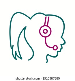 Beautiful Phone call vector line icon
