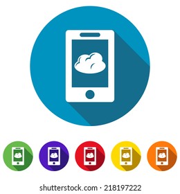 Beautiful Phone Cloud web icon