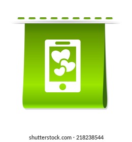 Beautiful Phone Heart web icon