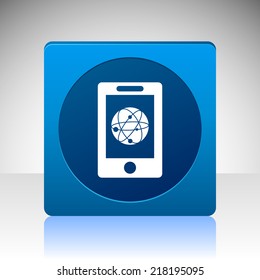 Beautiful Phone Internet Sign web icon