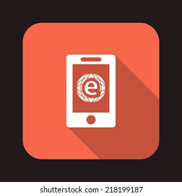 Beautiful Phone Internet Sign web icon