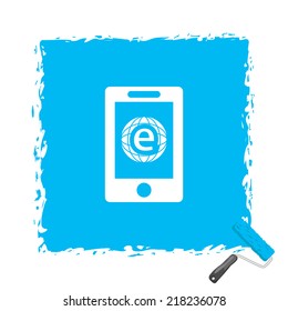 Beautiful Phone Internet Sign web icon
