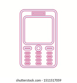 Beautiful Phone vector line icon