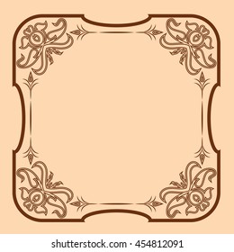Beautiful photo frame invitation. Vector illustration.
