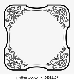 Beautiful photo frame invitation. Vector illustration.
