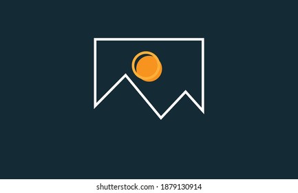 Beautiful Photo Frame Vector  icon