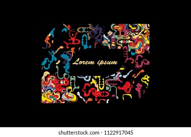 A beautiful picture of curls in shape, suitable for a logo or print on a T-shirt.
