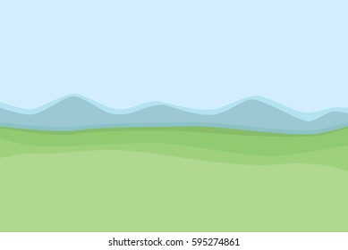 Beautiful picture of mountain scenery, location, vector illustration