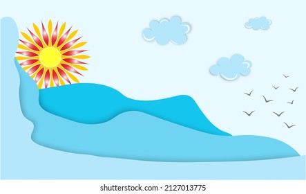 beautiful picture of the sky with the sun and clouds