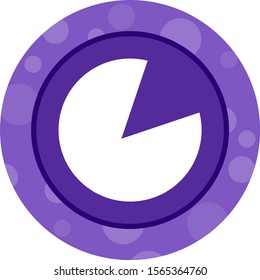 Beautiful Pie Chart Glyph Vector Icon