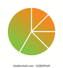 Beautiful Pie chart Vector Glyph icon