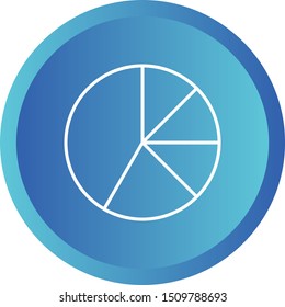 Beautiful Pie chart vector line icon