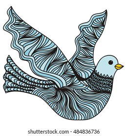 Beautiful pigeon. Vector illustration.