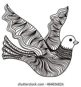 Beautiful pigeon. Vector illustration.