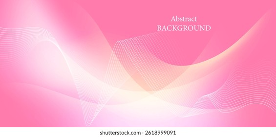 Beautiful pink abstract background with wavy patterns and subtle gradients, creating a soft and modern feel. Perfect for bright designs or for use in documents, advertisements or other media.