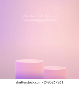 A beautiful pink background featuring a round table, ideal for interior decor concepts. The scene exudes elegance and minimalist style, enhanced by soft lighting. Perfect for design inspiration and cr