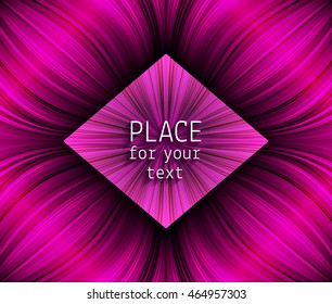 Beautiful pink background with glowing lines and place for your text