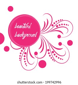 beautiful pink background with swirls