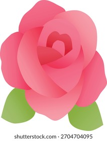 Una hermosa rosa floreciente 