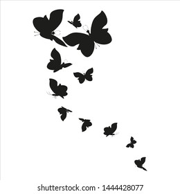 beautiful pink butterflies,isolated on a white 