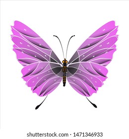 Similar Images, Stock Photos & Vectors of Neon Butterfly. Artistic ...